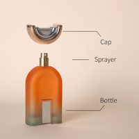 Flacon de parfum en verre givré avec logo personnalisé, 100 ml, flacons de luxe avec pompe pulvérisatrice pour huile de parfum, flacon pulvérisateur avec emballage en boîte