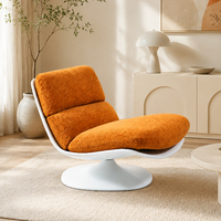 Fauteuils de salon rotatifs confortables et personnalisés pour la maison de luxe, mobilier de loisirs, fauteuil inclinable moderne orange