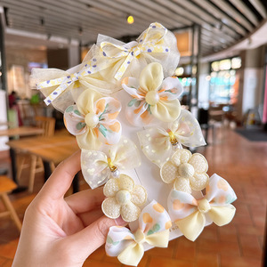 ファッション布甘いヘアアクセサリー10ピース/セットヘアクリップ子供用メッシュ花かわいい赤ちゃん弓ヘアアクセサリー装飾 - Product Image 6