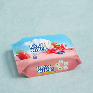 Salviette per neonati alla fragola all'ingrosso 100 pezzi-delicato per la pelle delicata dermatologo non testato alcol - Product Image 1