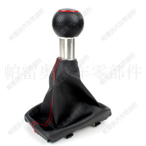 ฝาครอบหัวเกียร์หนังสำหรับ Audi A4 B6 A3 S3 8L 8P ปี 2000-2012 แบบ 5 สปีด พร้อมหัวเกียร์ในตัว - Product Image 5