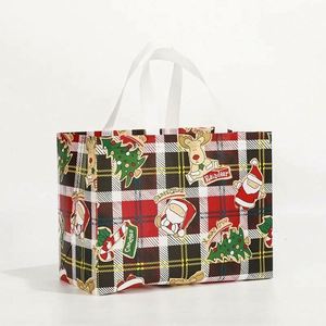 Bolsa Reutilizable Versátil para Regalos de Fiesta de Navidad, Diseño Impreso, Bolsa Laminada de Tela No Tejida - Product Image 1