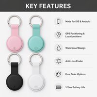 Localizador GPS Inalámbrico Personalizado al por Mayor con Doble Paquete para Llaves de Vehículo, Dispositivo Mini Compacto de Larga Duración para Mascotas
