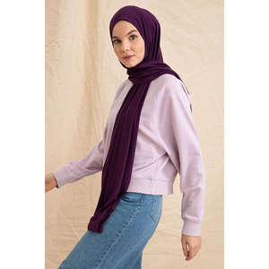 Écharpe en coton - Prune - Prune - Product Image 2