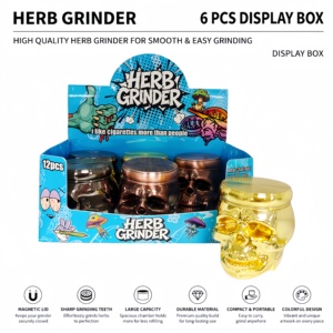 Fashion Design Colorful 4 Layers Zinc Alloy Customized Tobacco <b>Grinder</b> Manual <b>Herb</b> Crusher - Product Image 1