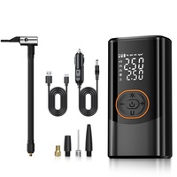 Pompe à air électrique sans fil portable intelligente en ABS pour voiture avec moniteur de pression des pneus pour SUV et vélos