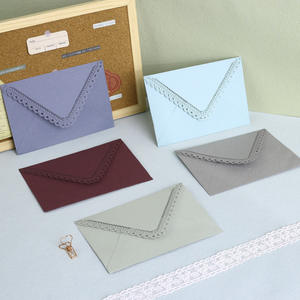 Invitations de mariage ou d'anniversaire avec découpe en forme de triangle, <span class=keywords><strong>enveloppe</strong></span> en dentelle gravée au laser, annonces, 16*11cm, papier ordinaire - Product Image 4