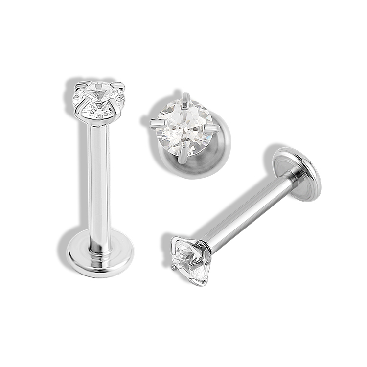 Dermal Piercing Jewelry Lip Stud Nailed