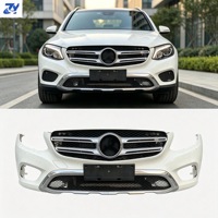 Pour mercedes-benz GLC43 GLC300 AMG X253 W253 2016-2019 Kit de pare-chocs avant avec grille Kit de garniture chromée