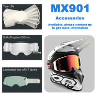 Lunettes de motocross MX901R avec système Roll Off, lunettes de moto, logo personnalisé, anti-buée, protection UV 100%, lunettes de moto tout-terrain MX