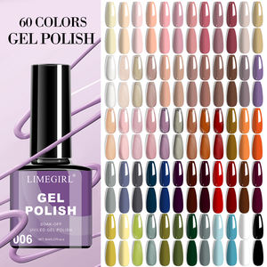 Limegirl CPSR HEMA-Free 8ml Milky White Jelly Nude Gel Nail Polish <span class=keywords><strong>Pink</strong></span> Orange Soak UV Light <span class=keywords><strong>Cure</strong></span> untuk Salon DIY Seni Kuku di Rumah - Product Image 3
