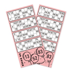 Tarjetas de Bingo al por Mayor, Papel Reciclable, Tarjetas de Bingo Personalizadas para Jugar en Familia - Product Image 1