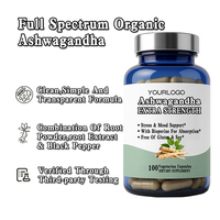 Kapsul Ashwagandha Ekstra Kuat dengan Kunyit, Rhodiola, Jahe, dan Lada Hitam Mendukung Energi, Suasana Hati, Sistem Imun, dan Mengurangi Stres