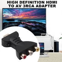 Yeni yüksek kalite altın kaplama HD 3 RGB RCA Video ses adaptörü AV bileşen dönüştürücü HDMI adaptörü av için
