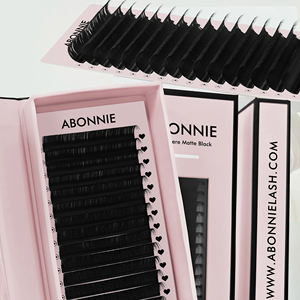 Abonnie Matte Dark j B C D LC LD M Curl Bottom Lash 7mm 12mm Bandejas de Extensiones de Pestañas Cashmere Mink Dark and Lovely - Product Image 3