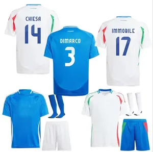 2024 Italien Fußballtrikots Kids-Kit SCAMACCA IMMOBILE CHIESA Fußballtrikots