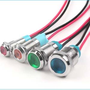ไฟแสดงสถานะโลหะขนาด6/8/10/12มม. พร้อมสาย6V12V220V - Product Image 2