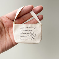 Sac en toile miniature original pour vêtements de poupées en peluche de 10 cm et 15 cm, accessoires, petit sac à bandoulière pour tenues de poupées BJD Azone 1/6