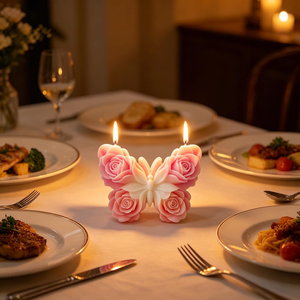 New Design Large Size Food Grade Eco-Friendly Rose Flower Butterfly Silicone <b>Candle</b> <b>Molds</b> Dishwasher Safe - Product Image 5