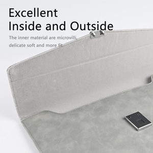 Tùy chỉnh máy tính xách tay tay áo trường hợp cá nhân an toàn khóa vân tay PU da đa tài liệu túi văn phòng tập tin tổ chức thư mục tập tin Bìa - Product Image 4