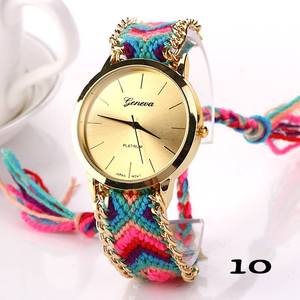 <span class=keywords><strong>Montre</strong></span> <span class=keywords><strong>bracelet</strong></span> pour femme de style ethnique, <span class=keywords><strong>montre</strong></span> à chaîne en laine tissée à la main, <span class=keywords><strong>montre</strong></span> de Genève - Product Image 2