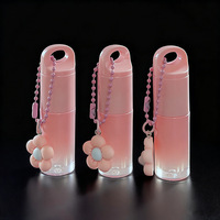Tube de brillant à lèvres portable tendance ppwr, rose, vide, avec grand applicateur, emballage cosmétique personnalisable avec logo
