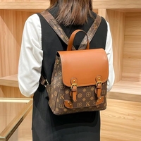 Mochila de Diseñador de Marca, Bolsa de Lona Casual Termosensible de PVC con Gran Capacidad, Cierre de Cremallera, Estampado Moderno