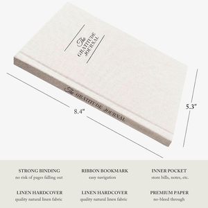 Carnet de <span class=keywords><strong>Gratitude</strong></span> et Guide de Manifestation en Lin Premium A5, Couverture Rigide, Journal Quotidien Non Daté, Planificateur d'Affirmations – Vente en Gros - Product Image 3