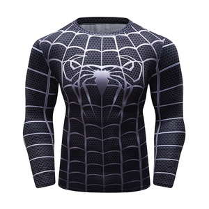Spiderman Shirt Costume Cosplay <strong>Clothes</strong> <strong>Men's</strong> Compression Quick Dry T Shirts - Product Image 1