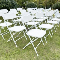 Chaises pliantes en plastique empilables, légères, portables, robustes, pour extérieur, jardin, mariage, banquet, événements, vente en gros