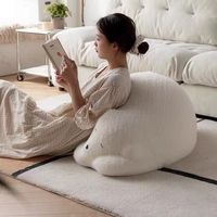 Nouveau style 2025 : Canapé-lit individuel en flanelle, motif ours en peluche ou panda, grande décoration de sol pour salon et chambre, idéal pour les personnes qui recherchent la détente.