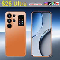 Smartphone S26 Ultra 5G Android 15 Écran LCD HD 7,3 Pouces 16 Go de RAM 1 To de ROM Appareil Photo 108 MP Batterie 8000 mAh 120 Hz Téléphone Portable Deca Core