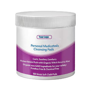 Biokleen 100 منصات بارد الراحة الشخصية التطهير منصات العضوية شجرة الويتشهازل الألوة فيرا الطبيعية سريع المفعول مناديل ل الباسور - Product Image 1