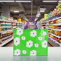 Logo personnalisé Srpermarket Shopper Gfit Tote Shopping Grand sac réutilisable laminé recyclé pp tissé