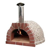Four à pizza extérieur italien au charbon et au bois, en briques céramiques, pour jardin, intégré, type Kamado, avec fonction barbecue