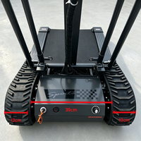 Chariot électrique pliable tout-terrain pour escaliers avec roues en caoutchouc, chariot de transport électrique maniable pour escaliers