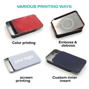 Boîte en fer blanc rectangulaire noire mate personnalisable avec couvercle, récipient carré en métal, pot à tiroir coulissant, emballage cadeau pour pain lait, vente en gros - Product Image 6