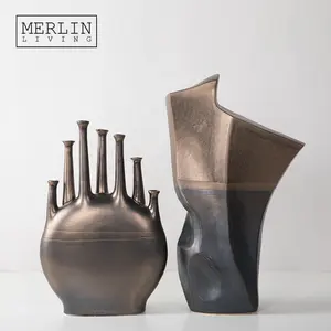 Merlin-Sculpture en laiton, pièces décoratives modernes, en céramique, cuivre, accessoires de décoration pour la maison