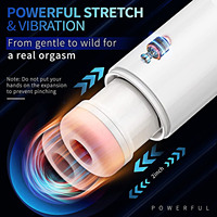 Nouveau Masturbateur Masculin Électrique Automatique avec 4 Modes de Poussée, 10 Modes de Vibration et Chauffage, Blanc, Jouet Sexuel pour Hommes