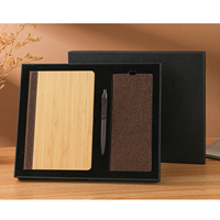 Matériaux recyclables, résidus de thé vert, marc de café, ensemble cadeau d'entreprise, tapis de souris sans fil, carnets avec stylo