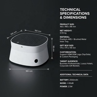 Cendrier purificateur d'air en plastique personnalisé avec logo, sans fumée, filtre HEPA, ions négatifs, ensemble fumeur, coffret cadeau d'affaires haut de gamme pour PDG et dirigeants