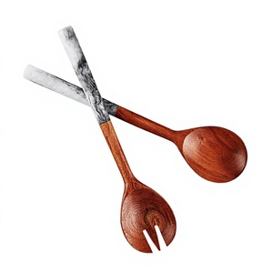 Resin Salad Servers Set Eco-Friendly 11-Inch Dishwasher Safe Customized Made in India - Product Image 1