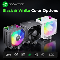Enfriador de Aire para CPU SNOWMAN MX96 Blanco, Novedad 2025, Alto Rendimiento, 6 Tubos de Calor, Ventilador ARGB de 5V para Procesadores de Computadoras de Escritorio