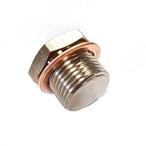 ชุดปลั๊กเชื่อมท่อไอเสียเกรดอุตสาหกรรม M18x1.5 ผลิตจากเหล็กชุบนิกเกิล พร้อมปะเก็นทองแดง ผลิตด้วยเครื่อง CNC สำหรับการดัดแปลงท่อไอเสีย - Product Image 3