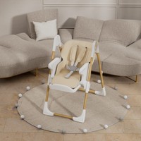 Chaise haute bébé en gros, 8 niveaux de hauteur, 4 positions inclinables avec double plateau pour l'alimentation des nourrissons