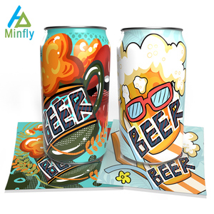 Minfly thiết kế kỹ thuật số in ấn Nhiệt PVC Pet bọc thu nhỏ tay áo nhãn CuộN bia lon/chai nước trái cây thu nhỏ nhãn - Product Image 4