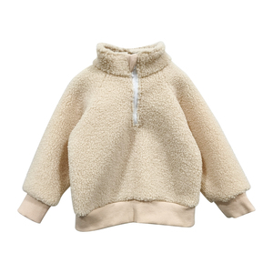 Sherpa <span class=keywords><strong>felpa</strong></span> <span class=keywords><strong>felpa</strong></span> invernale per bambini a maniche lunghe Pullover con collo alto mezza <span class=keywords><strong>Zip</strong></span> - Product Image 4
