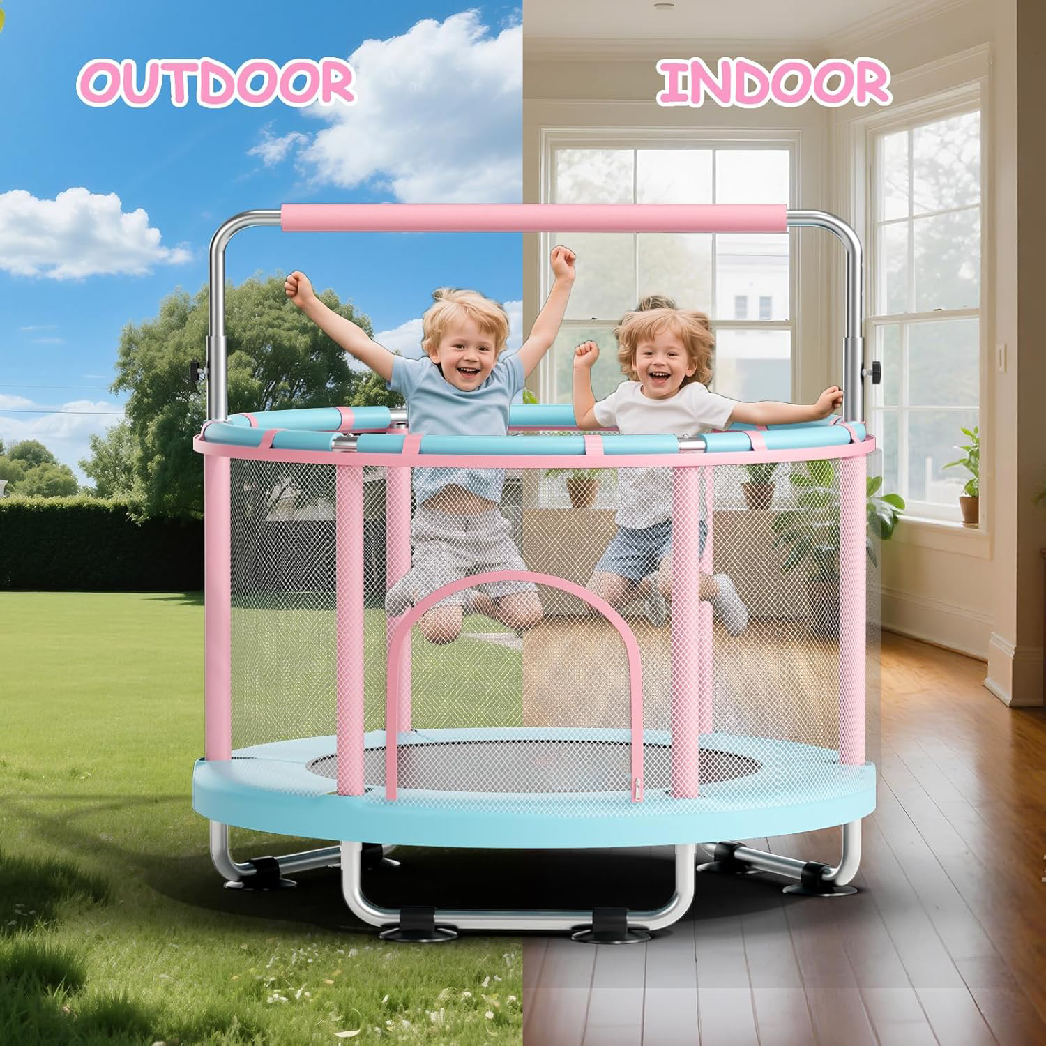 Mijump 55-Inch Mini Trampoline - Safe Indoor/outdoor Fun
