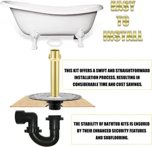 Uni-Green Freestanding Island Bathtub Drain Drop Rough-in Kit For Bathtub With Patent CUPC Certification For Bath Wet Room