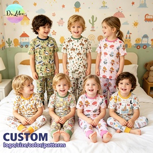 Ensemble décontracté pour garçons, manches longues, imprimé, en soie de lait, <span class=keywords><strong>pyjama</strong></span> une pièce, vêtements pour enfants, garçons - Product Image 2